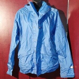 Vintage North Face Blue Raincoat Lightweight Water-Resistant